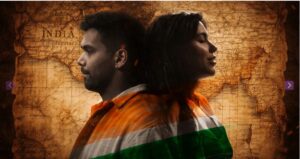An Indian man and woman back to back