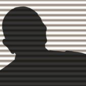 a shadow against a white background