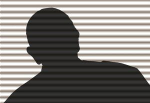 a shadow against a white background